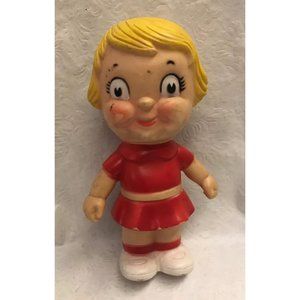 Vintage Hard Plastic Campbell Soup Kids Molded Blonde Hair 6.5” Girl Doll
